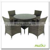 Audu Resin Wicker Outdoor Garden Artifical Rattan Dining Set thumbnail-1