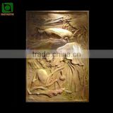 Natural Marble Leaf Relief Carving