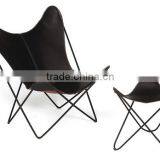 Home Furniture Black Color Metal Iron Butterfly Chair Frame With Black Leather thumbnail-1