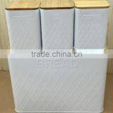 New Bread Box and Canister Set With Bamboo Lid thumbnail-2
