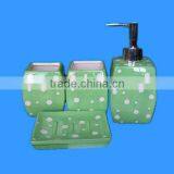 Factory Dirct Cheap Green Ceramic Bathroom Accessories Set 4/s thumbnail-1