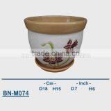 Vietnamese Ceramic Sandblasting Mini Flower Pot BN-M074 thumbnail-1