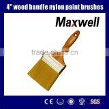 4" wood handle nylon paint brushes