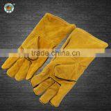 BERRYLION Tools Cotton Mixed Cow Split Leather Welding Gloves With Long Sleeve thumbnail-3