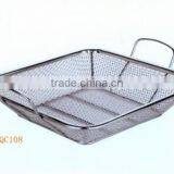 QC108 Stainless Steel Roast Chicken Container Kitchen Basket