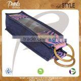 PP Laminated Jute One Bottle Wine Bag With Cane Handle & With Front Window thumbnail-3