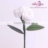 White Satin Ribbon Bridesmaid Bouquets thumbnail-1