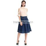 2017 Lady Midi Latest Model Denim Skirt Jean thumbnail-3