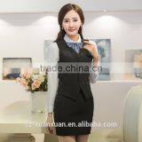 Business Suit Waistcoat and Skirt 2 Piece Unifiorm Suit for Hotel/ Office Ladies thumbnail-5