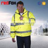 High Visibility Cheap Reflective Softshell Uniform Winter Jacket thumbnail-3