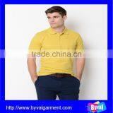 Custom 100% Cotton Polo Shirt For Men/China Clothing Factories Professional Plain Short Sleeve Yellow Polo Shirts thumbnail-1