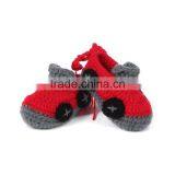 Cartoon Cars Style Handmade Crochet Baby Boy Shoes thumbnail-3