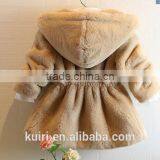 New Fashion 2016 Children Faux Rabbit Fur Coat Autumn and Winter Baby Girls Warm Thick Faux Fur Short Casual Outerwear Clothes thumbnail-2