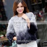 2016 New Arrive Fashion Women Rex Rabbit Fur Coats Short Casual Slim Full Pelt Autumn Winter Jacket Real Rabbit Fur Jackets thumbnail-1