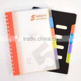 Transparent PVC Cover Spiral Binding Notebook Cheap Student Exercise Notebook Custom Diary Notebook With Index Tab thumbnail-2