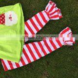 FALL OUTFITS Girls Christmas Pant Sets 3 Pieces Scarf Sets Kids Santa Clothes Kids Green Top Sets Persnickety Girls thumbnail-5