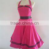 Pink 50s 60s Vintage Dancing Swing Jive Rockabilly Dress Petticoat Bridesmaid Dresses Cheap Dresses thumbnail-3