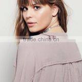 Rayon Fabric Latest Burqa Designs Pictures Lace up Top thumbnail-4