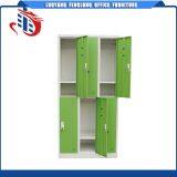 Вертикальные шестидверные стальные шкафчики для хранения с небольшими отделениями thumbnail-4