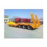 Gooseneck Low Bed Semi Trailer With Air Ladder , Lowbed Semi Trailer