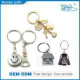 Double Sided Stamping Alloy Pad Printing Engraving Gold Silver Cap Bottle Opener Custom Key Chains