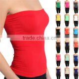 BASIC Layering Stretch PLAIN Strapless TUBE TOP Seamless Sleeveless Tee-9 thumbnail-6