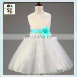 Hot Sale White Gown Tulle Flower Girl Kids Dresses HPC-3091 thumbnail-5