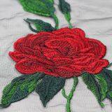 2017 Hot Selling Flower Pattern Patch Embroidered Mesh Fabric for Women thumbnail-2