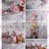 Aidocrystal Beautiful Light Pink Artificial Flowers Tiaras,flower Garland Headband thumbnail-4