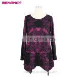 Premium Women Ethnic Wear Plus Size Scoop Neck Rendering Printing Tunic Top