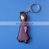 customized character image national feature 3D logo design soft PVC promotional gift keychain