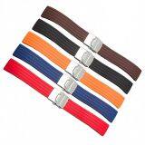 18 20 22 24 26 28 30mm Silicone Rubber Composite Stitch Watch Band Strap Wholesale OEM Supplier thumbnail-3