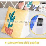 Wholesale Cartoon Design Soft Triangle Wedge Bolster Cushion Pillow Bed Reading Backrest Cushion For Sofa Office Chair thumbnail-5