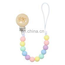 Food Grade BPA Free Soft Baby Pacifier Clip Silicone Beads for Gift thumbnail-5