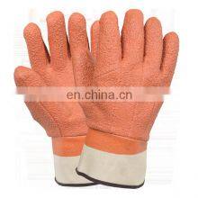 Heavy Duty Short Black PVC Chips Palm Coated Safety Work Gloves