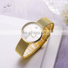 SHENGKE Ladies Watch SK Watch K0105L Business OL Feel Handwatch Geometric Design Gold Ultra Wristwatches thumbnail-2
