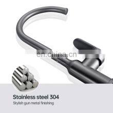 Hot and Cold Kitchen Faucet Mixer Gun Metal Stainless Steel Single Handle Kitchen Faucet thumbnail-4