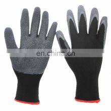 13guage Black Work Gloves Latex Coated Work Gloves Crinkle Latex Gloves Good Quality thumbnail-1