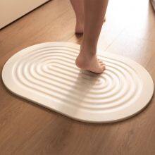 Comfortable Absorbent Special Wave Engraving Diatomite Stone Bath Mat Manufacturer thumbnail-2