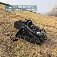 Villa Lawns Regular Grass Mowing Vigorun VTLM800 Wireless Radio Control Rubber Track Slasher Mower for Sale thumbnail-5