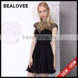 Factory Price New Arrival Ladies Diamond Black 100% Handmade Ladies Mini Skirt Haute Couture Evening Dresses thumbnail-3