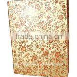 Orange Flowers Embossed Paper Wrapping Ring Binder Desktop File Folder for Office Stationery Cardboard A4 or FC Size thumbnail-1