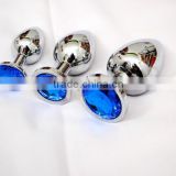 Blue diamond Novel Stainless Steel Jewelry Anal Plug adult sex toy