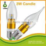 Promotion Tail Light AC100-240V 90LM/W LAMP 3w Candle Bulb Led With E27