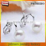 Fashion Natural Freshwater Pearl 925 Silver Earrings No Hole Ear Clips Jewelry
