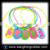 Fancy party colorful silicone necklace