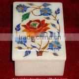 Jasmine Garland Fair Trade Jewelry Marble Inlay Jewelry Box thumbnail-1