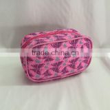 Full printing canvas zipper cosmetic pouch