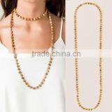Semi-precious Luxe Collection Stone Beads Knotted Long Double Wrap Necklace thumbnail-4