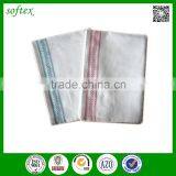 China Manufacturer 40x60cm 58g Blank Kitchen Tea Towels With Stripe Border thumbnail-1